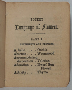 Ivery, Miss Ann. Pocket Language of Flowers. Published by Ewins, S.D. London. Undated. Circa 1858.