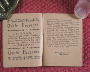 Brief Description of Worcester Cathedral. From E. Baylis & Son's Sixpenny Picturesque Guide. Bayliss, Eben.[ezer] & Son. Cross. Worcester. Circa 1911.