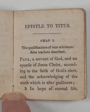 Load image into Gallery viewer, Bible, N.T., English. Epistle of Paul The Apostle to Titus. Moore, J. Birmingham. Circa 1830.
