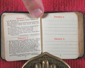 Royal Bijou Birthday Book. Selection from the Poetical Works of Shakespeare, Wordsworth, Hood, Tennyson, Moore, Burns, Cowper, Scott, Goldsmith, Hemans, Byron, Milton. Eyre & Spottiswoode. Ltd., 33, Paternoster Row, E.C. London. 1901.