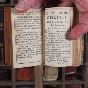 De Imitatione Christi libri quatuor. [Imitation of Christ]   >>MINIATURE PRAYER-BOOK<< [Thomas a Kempis]. Publication Date: 1697 CONDITION: VERY GOOD