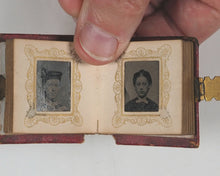 Load image into Gallery viewer, PHOTOGRAPH ALBUM in miniature. Abr[aham] Taber and Bro[ther]. New Bedford. [Massachusetts]. c. 1872–1875.
