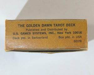 GOLDEN DAWN TAROT DECK. Robert Wang.  U.S. Game Systems. 1978.