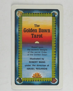 GOLDEN DAWN TAROT DECK. Robert Wang.  U.S. Game Systems. 1978.