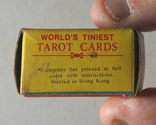 Load image into Gallery viewer, World&#39;s Tiniest Tarot Card Set. Complete Deck of 78 Cards. Merrimack Publishing Corp. 85 Fifth Ave.N.Y.10003. No.1960S. Printed in Hong Kong. [1968/9]
