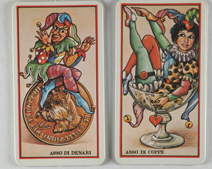 Tarocco delle Collezioni [Puppet Tarot] Cards Deck. Limited Edition. Osvaldo Menegazzi. Edizioni Il Meneghello, Milano, Italy. 1979.