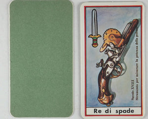 Tarocco delle Collezioni [Puppet Tarot] Cards Deck. Limited Edition. Osvaldo Menegazzi. Edizioni Il Meneghello, Milano, Italy. 1979.