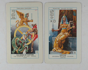 Cagliostro Tarot 184 Card Deck. Dr. Marius. First edition. Graphic Arts, Modiano, Trieste, Italy. 1975.