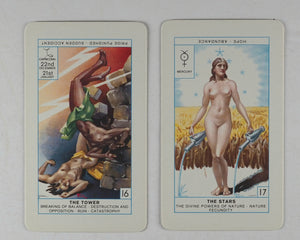 Cagliostro Tarot 184 Card Deck. Dr. Marius. First edition. Graphic Arts, Modiano, Trieste, Italy. 1975.