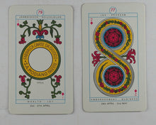 Load image into Gallery viewer, Cagliostro Tarot 184 Card Deck. Dr. Marius. First edition. Graphic Arts, Modiano, Trieste, Italy. 1975.
