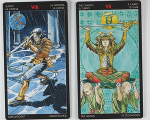 Manga Tarot. Riccardo Minetti. Artwork by Anna Lazzarinin. Lo Scarabeo, Torino. 2006. ISBN 9788883955273.