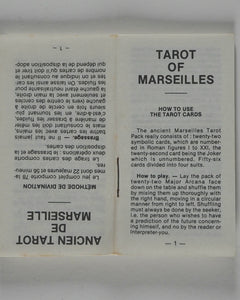 Tarot of Marseilles. Ancien Tarot de Marseille. B.P. Grimaud, Paris, France. 1982.