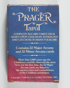 Prager Tarot. Stuart R. Kaplan. A.G. Müller & Cie. Switzerland. U.S. Games Systems, Inc. 38 East 32nd Street, New York City 10016. 1980