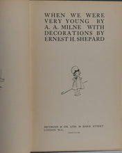 Load image into Gallery viewer, When We Were Very Young. A.A.Milne. Ernest H. Shepard. Methuen &amp; Co. Ltd. 1924
