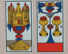 Load image into Gallery viewer, Ancien Tarot de Marseille. Fortune Telling Cards. J.M. Simon. Cartomancie B.P. Grimaud. Paris. France. 1977.
