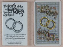 Load image into Gallery viewer, Lord of the Rings Tarot Deck &amp; Card Game. Tarot by Terry Donaldson, artwork by Peter Pracownik, and rules by Mike Fitzgerald. U.S. Games Systems. U.S.A. 1997. ISBN 9780722535233
