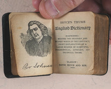 Load image into Gallery viewer, Bryce&#39;s Thumb English Dictionary. Bryce, David &amp; Son. Glasgow. [1892].
