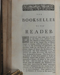 New Method of Studying History. >>FIRST EDITION<< 2 volumes. Richard Rawlinson. London: printed for W. Burton. 1728.