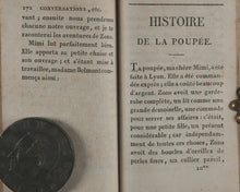 Load image into Gallery viewer, Conversations d&#39;une Petite Fille avec sa Poupée, suivies de l&#39;Histoire de la Poupée; Mme. de Renneville. Ouvrage orné de onze gravures. Troisième édition. Paris. Ledentu, Librairie, Quai des Augustins, No. 31. 1822.
