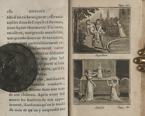 Conversations d'une Petite Fille avec sa Poupée, suivies de l'Histoire de la Poupée; Mme. de Renneville. Ouvrage orné de onze gravures. Troisième édition. Paris. Ledentu, Librairie, Quai des Augustins, No. 31. 1822.