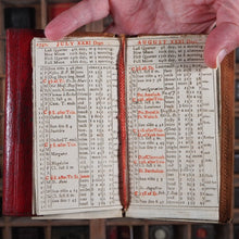 Load image into Gallery viewer, 1790 GEORGIAN ALMANACK -PROVENANCE NATHANIEL JARMAN- IN CONTEMPORARY RED LEATHER CASED POCKETBOOK.
