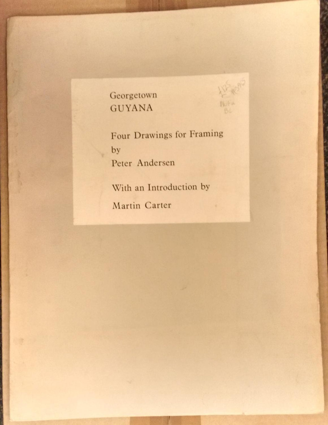 Georgetown Guyana. Four Drawings for Framing. With an Introduction by Martin Carter.
