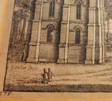 Load image into Gallery viewer, Ecclesiæ Cathedralis Sarisburiensis, ab Euroaquilone prospectus. [View of Salisbury Cathedral from the North West]. Wenceslaus Hollar (1607-1677). Publication Date: 1673 Condition: Very Good
