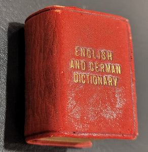 English and German Dictionary c1896