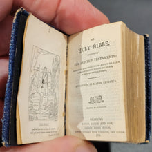 Load image into Gallery viewer, Holy Bible c1896 First Edition     The Holy Bible Containing the Old and New Testaments     Translated out of the Original Tongues... by His     Majesty&#39;s Special Command. Bound in gilt stamped blue leather. 876pp.
