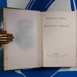 POETICAL WORKS OF MATTHEW ARNOLD>>FINE ARTS & CRAFTS BINDING<< Matthew Arnold Publication Date: 1905 Condition: Near Fine