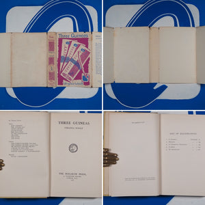 THREE GUINEAS. VIRGINIA WOOLF. Publication Date: 1938 Condition: Very Good Save for Later