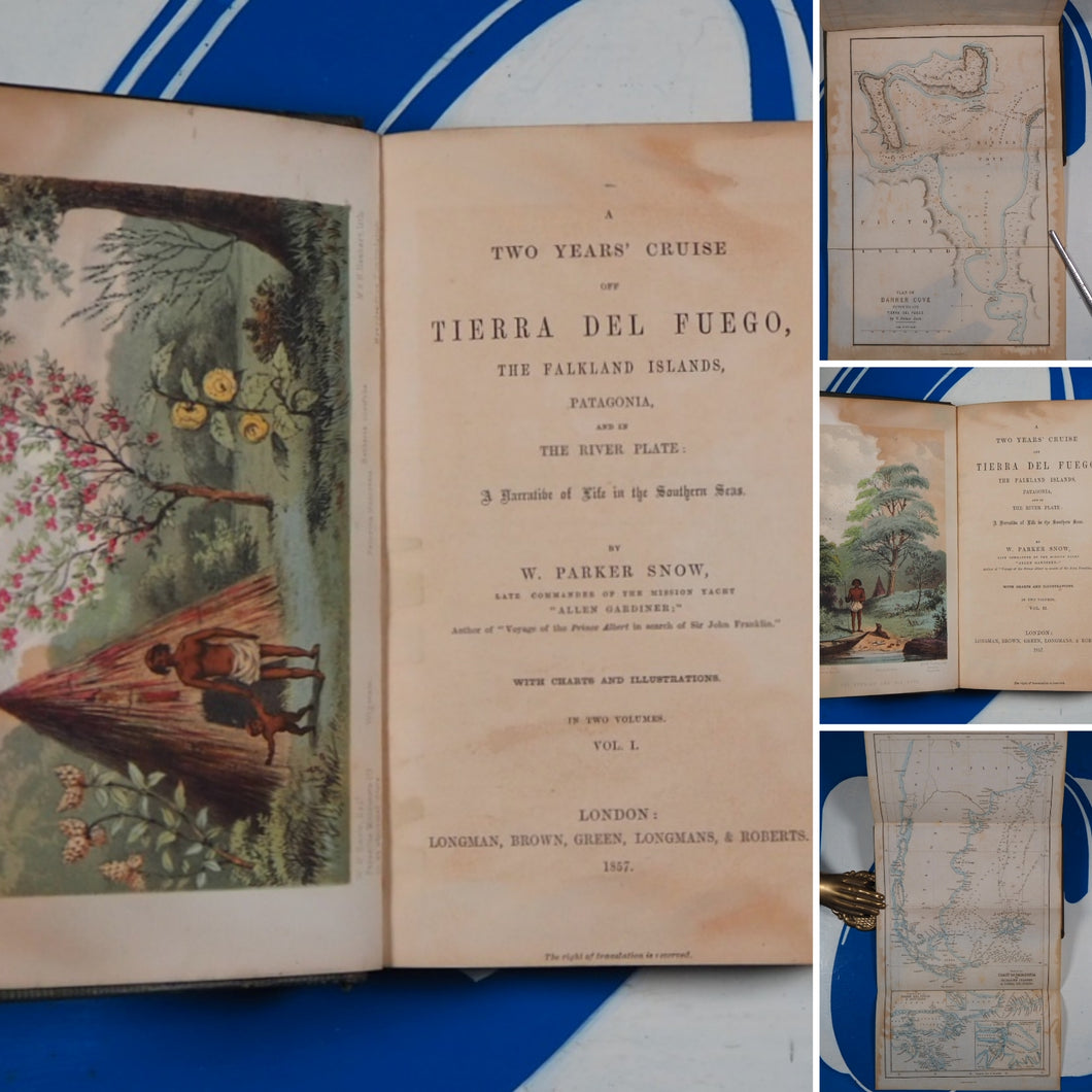Two Years Cruise off Tierra del Fuego, the Falkland Islands, Patagonia, and in the River Plate: a Narrative of Life in the Southern Seas. SNOW, William Parker. Publication Date: 1857 Condition: Fair