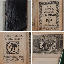 Load image into Gallery viewer, Royal Miniature Almanack for 1854. &gt;&gt;RARE MINIATURE ALMANAC&lt;&lt; Publication Date: 1854 Condition: Good. &gt;&gt;MINIATURE BOOK&lt;&lt;
