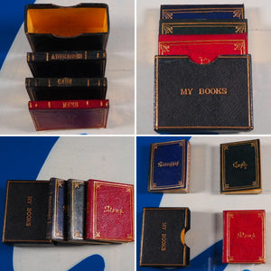 MY BOOKS [Miniature morocco bound aides-memoires]. c1900. In original slipcase. >>MINIATURE BOOK<<