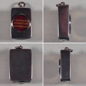 Smallest English Dictionary in the World. Comprising: besides the ordinary and newest words in the language, short explanations of a large number of scientific, philosophical, literary and technical terms. [SOLID SILVER LOCKET].1893. >>MINIATURE BOOK<<