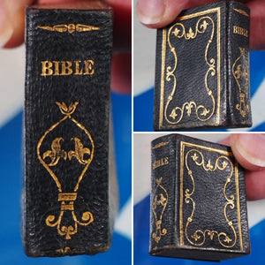 Bible in Miniature or a Concise History of both Testaments. >>MINIATURE BOOK/THUMB BIBLE<< Publication Date: 1845 CONDITION: VERY GOOD