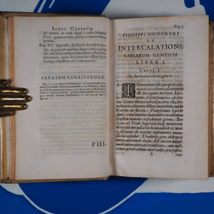 Muncker, Philipp (active 1650-80). De intercalatione variarum gentium, et præsertim Romanorum, libri quatuor.  Leiden.  Jacobus Hackius [Jacob Hack]. 1680