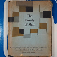 Load image into Gallery viewer, The Family of Man. The photographic exhibition created by Edward Steichen for the Museum of Modern Art. Published for the Museum of Modern Art by Simon and Schuster in collaboration with the Maco Magazine Corporation, New York, 1955 Hardcover
