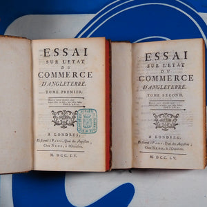 Essai sur l'état du commerce d'Angleterre. CARY, JOHN (Author), Georges-Marie Butel-Dumont (Translator, with additions). Publication Date: 1755 Condition: Very Good