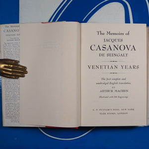 The memoirs of Jacques Casanova de Seingalt Author:	Giacomo Casanova; Arthur Machen Publisher:	New York : G.P. Putnam's Sons ; London : Elek Books, [1960]