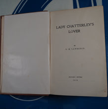 Load image into Gallery viewer, LADY CHATTERLEY&#39;S LOVER (LIMITED EDITION) D.H. Lawrence Published by Privately Printed, 1929
