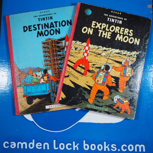 EXPLORERS ON THE MOON. (The Adventures of TINTIN). FIRST ENGLISH Edition; HERGE [pseud. Georges Remi]. Leslie Lonsdale-Cooper & Michael Turner [Translators] . Published by Methuen. 1959 Comic Condition: Very Good Hardcover