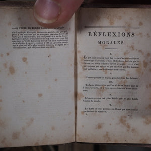 Maximes et Reflexions Morales. La Rochefoucauld, Francois Duc de. Publication Date: 1827 CONDITION: VERY GOOD