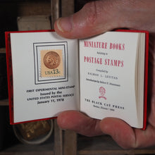 Load image into Gallery viewer, Miniature books relating to postage stamps. Levitan, Kalman. &gt;&gt;ASSOCIATION COPY&lt;&lt; Publication Date: 1983 CONDITION: NEAR FINE
