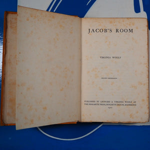 JACOB'S ROOM. WOOLF, Virginia. Published by Hogarth Press, 1922 Hardcover. Inscribed by Sassoon to his first gay lover.