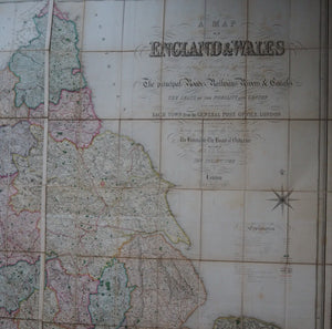Map of England & Wales Divided into Counties, Parliamentary Divisions and Dioceses. Shewing the Principal Roads, Railways, Rivers and Canals. Publication Date: 1840 Condition: Very Good