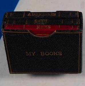 MY BOOKS [Miniature morocco bound aides-memoires]. c1900. In original slipcase. >>MINIATURE BOOK<<
