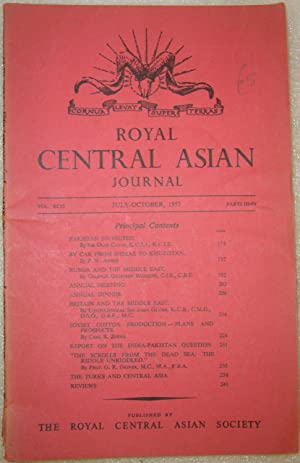 Royal Central Asian Society Journal, Vol XLVI, July-October 1957, Parts III-IV