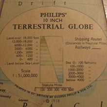 Load image into Gallery viewer, 10-Inch Terrestrial Globe George Philip &amp; Son Publication Date: 1958 Condition: Very Good
