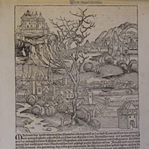 Macedonia, a province of the Byzantine Empire. Hartmann Schedel . Albrecht Dürer (illustrator) Publication Date: 1493 Condition: Very Good